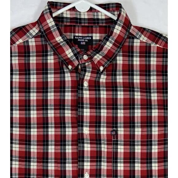 Lauren Ralph Lauren Other - Ralph Lauren Jeans Co Mens Shirt Button Down Red Plaid Check Size 2XT Tall